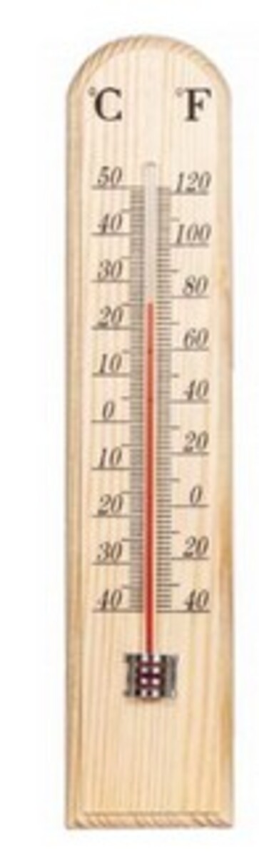 TK Wooden Wall Thermometer 25cm