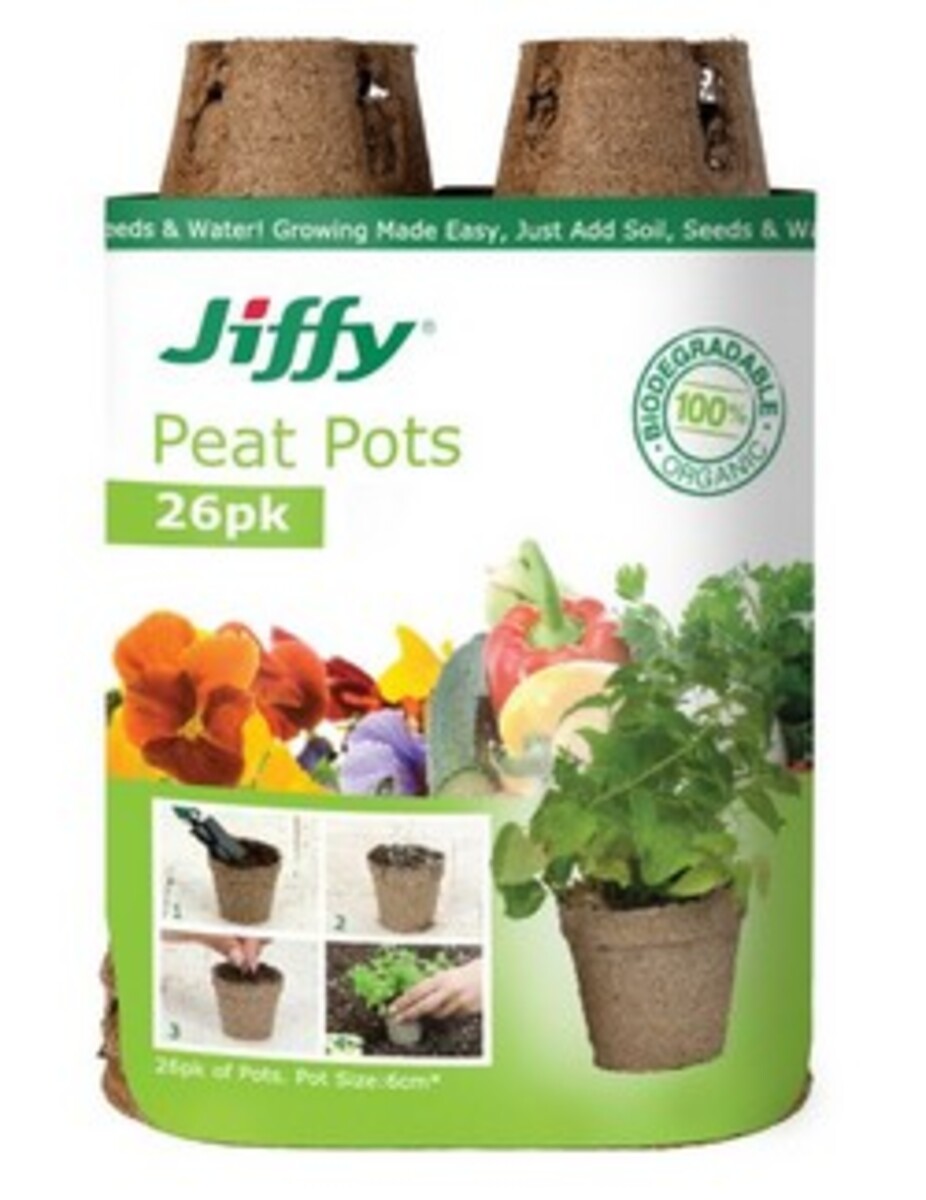 Jiffy 6cm Peat Pots (26 Pots)