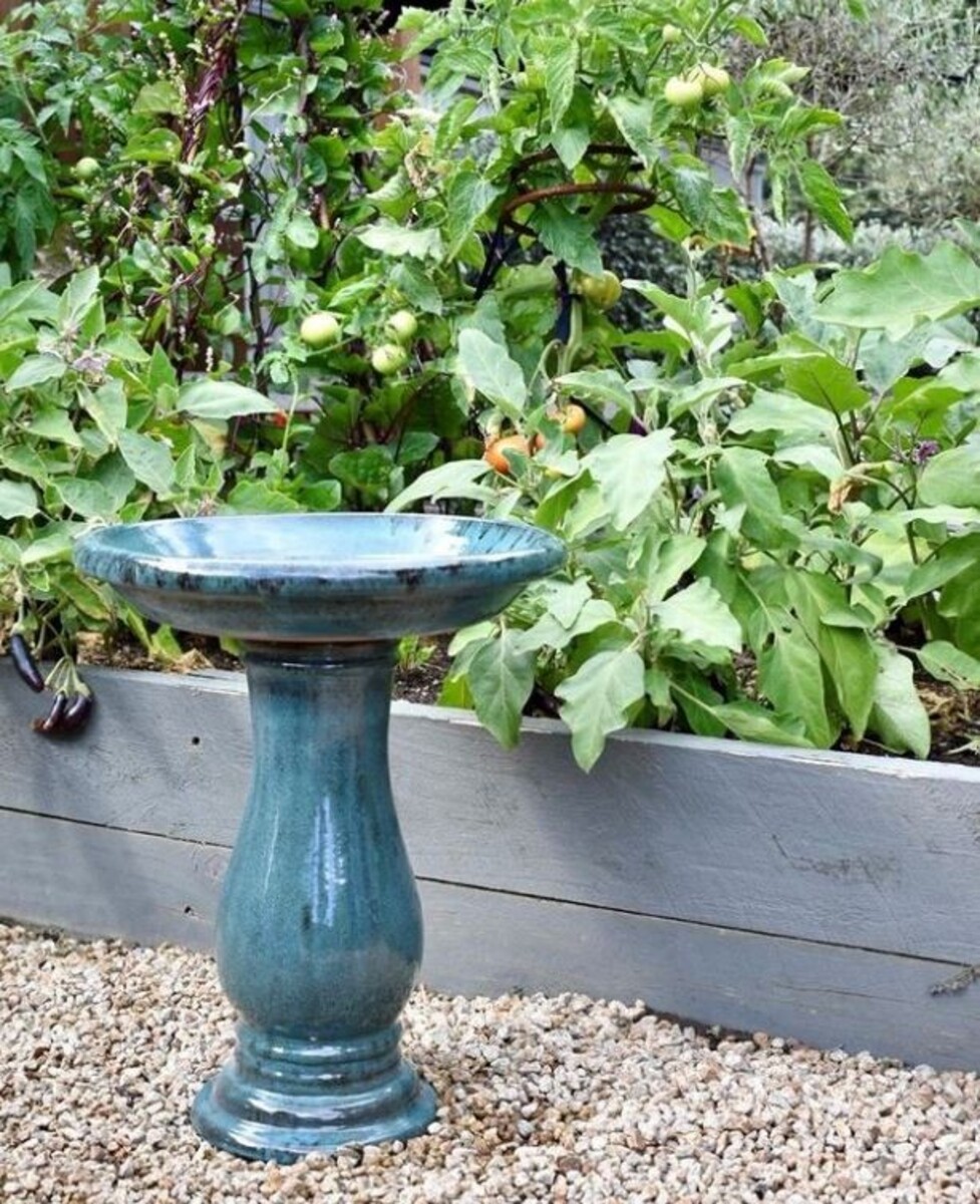 NC Grafton Birdbath - Green