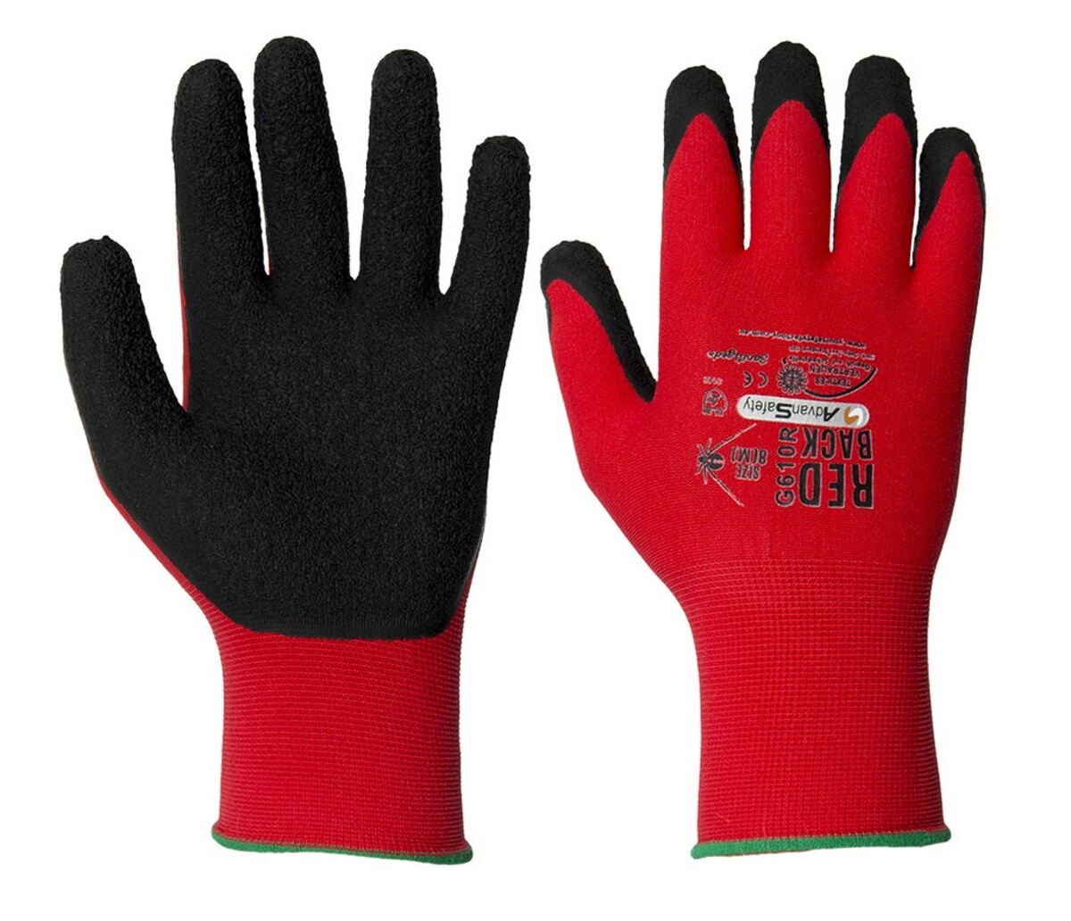 Red Back Gloves - Large