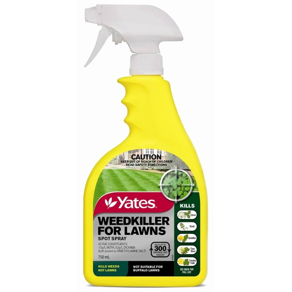 Yates Spot Spray Weedkiller For Lawns 750ml RTU