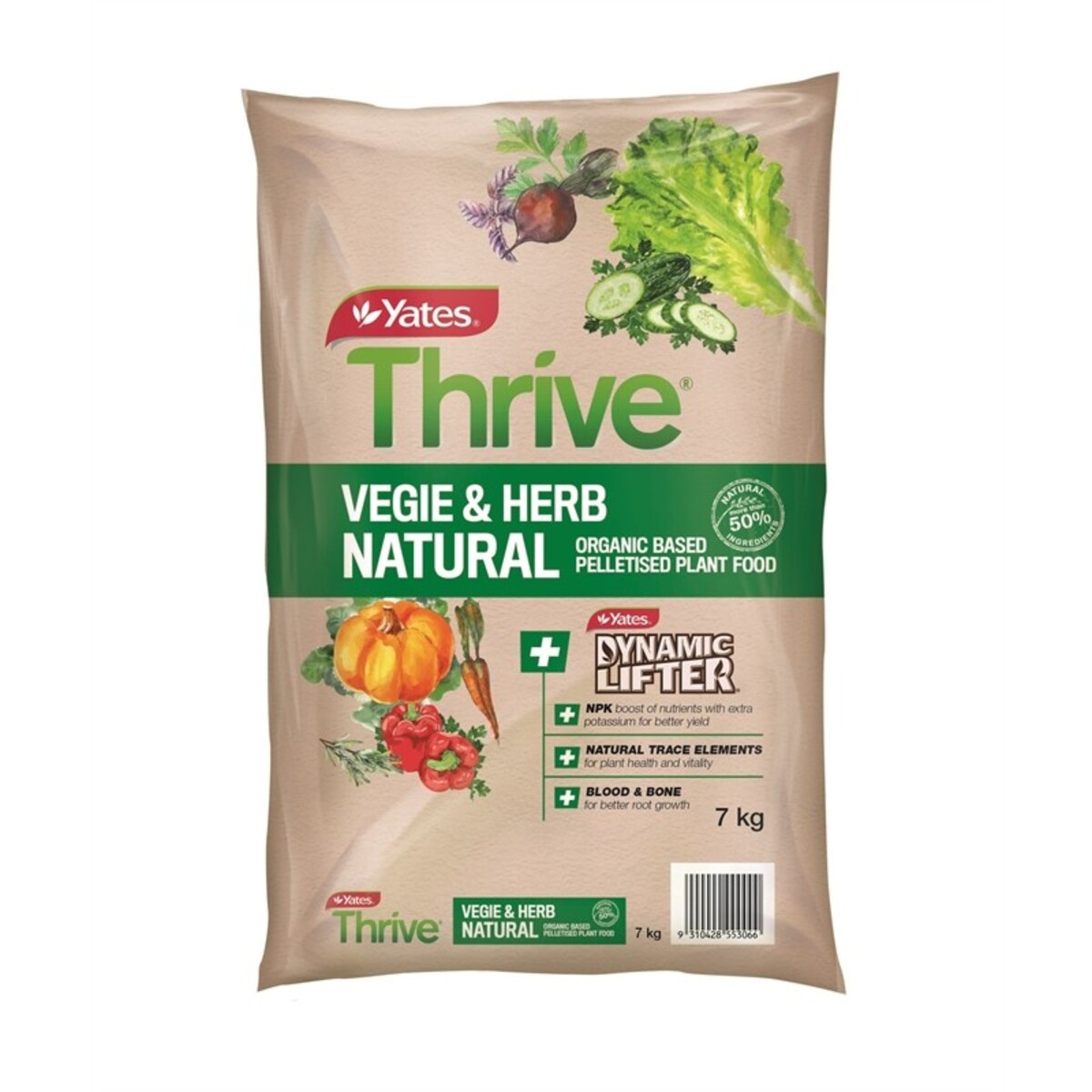 Yates - Thrive Natural Vegie & Herb Pellets 7kg