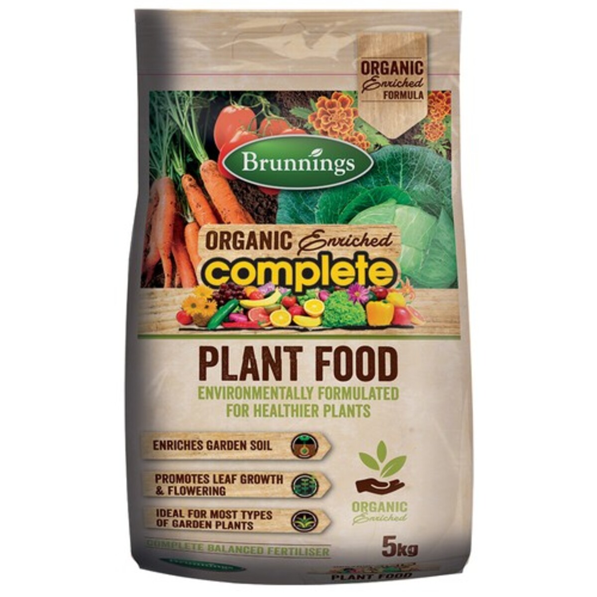 Brunnings Organic Enriched Complete Plant Food 5kg