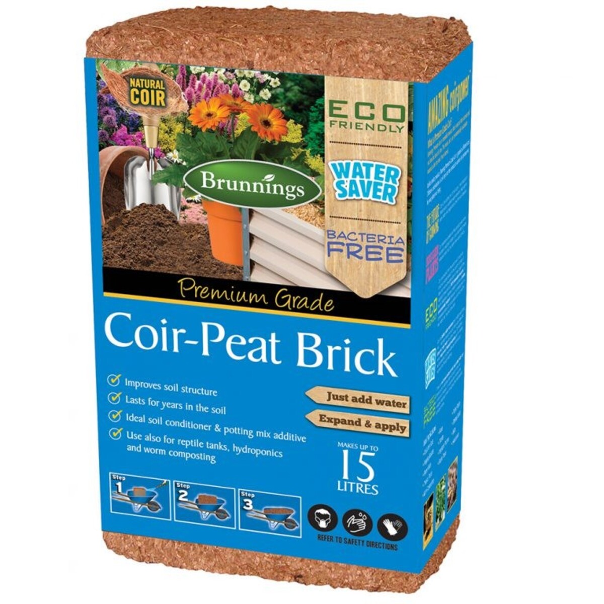 Brunnings Coir Peat Brick 15L