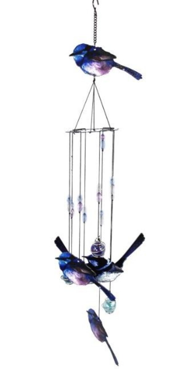 MM 5pce Blue Wren Wind Chime