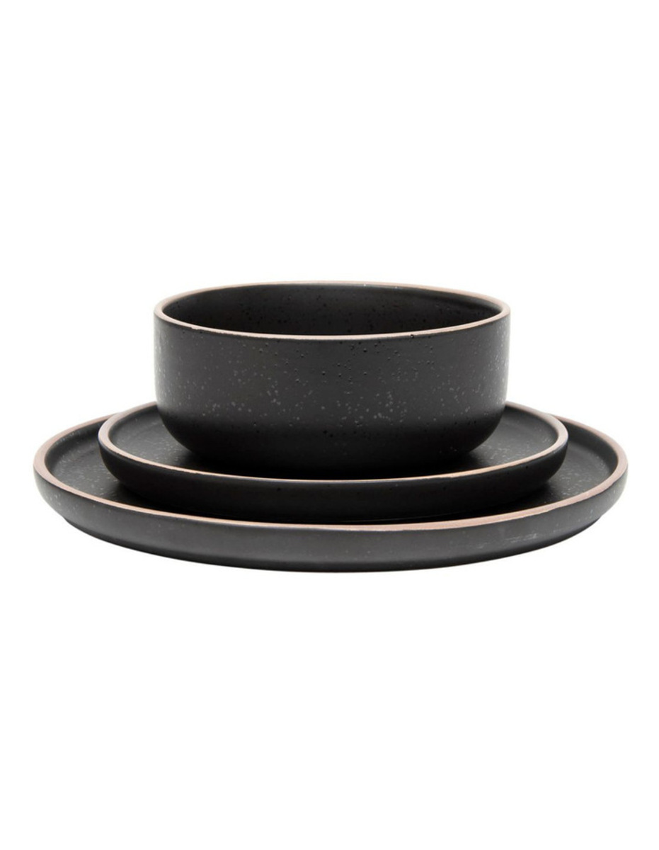 S&P Hana Dinner Set - 12 Piece - Black