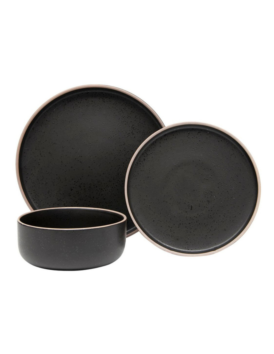 S&P Hana Dinner Set - 12 Piece - Black