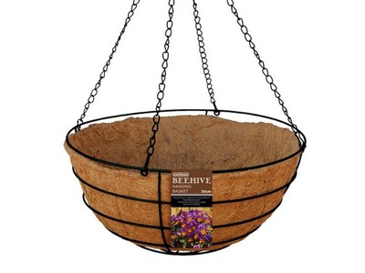 Gardman Beehive Hanging Basket - 30cm - Black