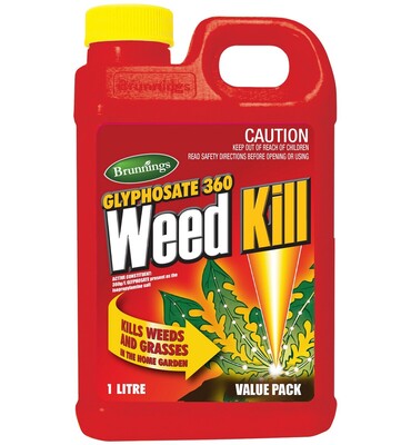 Brunnings Glyphosphate 360 Weed Killer Concentrate 1L