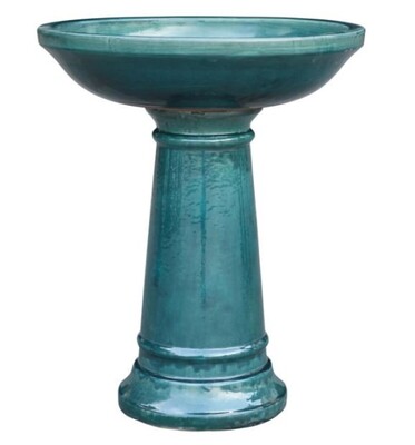NC Grafton Birdbath - Green
