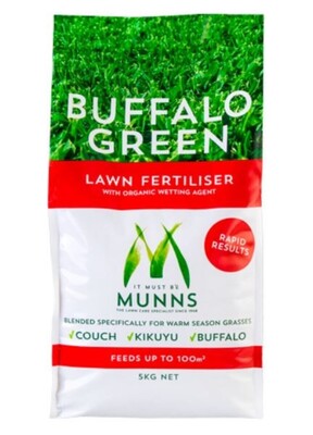 Munns Buffalo Green Lawn Fertilser 5Kg
