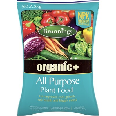Brunnings Organic Plus All Purpose Plant Food 2.5kg