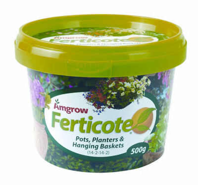 Amgrow Ferticote Pots Planters & Hanging Baskets Fertiliser 500g