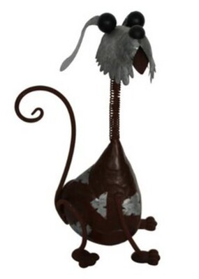 CL Dog Decor Metal Art Sculpture